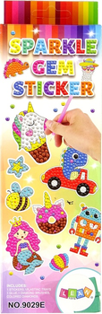 Zestaw do haftu diamentowego LEAN Toys Dinozaury z naklejkami 14966 (5905515354455)