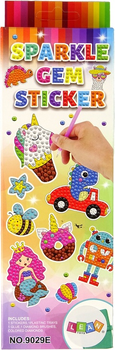 Zestaw do haftu diamentowego LEAN Toys Zwierzęta ogród i tęcza z naklejkami 14964 (5905515354431)