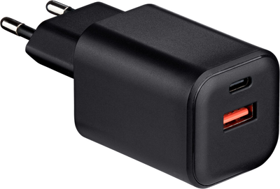Ładowarka sieciowa Qualo Nano PD 65W USB-C USB-A Black (5907457773271)