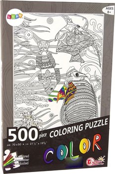 Puzzle do kolorowania LEAN Toys Ryby ocean 500 elementów 14155 (5905679070390)
