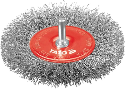 Szczotka tarczowa Yato FI 100 mm z trzpieniem drut nierdzewny YT-4758 (5906083947582)