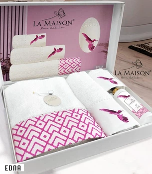 Подарочный набор полотенец La Maison 3 шт с ароматом Edna