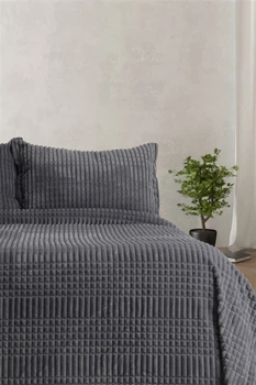 Покрывало с наволочками Merinos Modern Line 220×240 см темно-серое