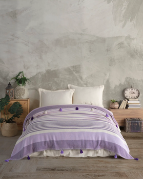 Хлопковое покрывало Moss Basile 220 x 240 см Lila