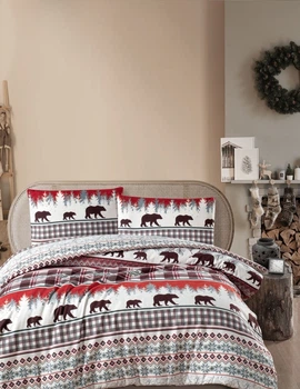 Комплект постільної білизни First Choice Flanel Cozy Tile, Полуторний 160x220