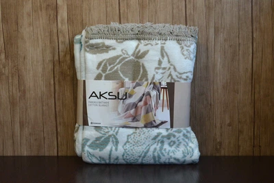 Хлопковый плед Aksu 180×220 см Amarente Mavi