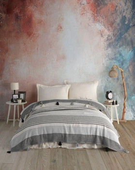 Хлопковое покрывало Moss Basile 220 x 240 см Gri