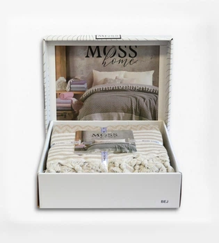 Хлопковое покрывало Moss Miray 210 x 230 см Bej