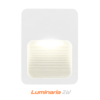 LED світильник STEP 2W WHITE 4200K IP65 Luminaria білий 120x90x12мм накладний сходовий для підсвітки сходів
