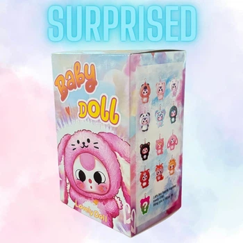 Іграшка сюрприз Бейбі Фрі Baby Doll Kawaii пухнастий брелок у костюмі звірят у стилі Лабубу