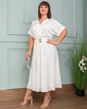 Плаття Alenka Plus 14571-3, 56, білий