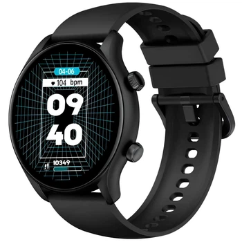 Смарт годинник Zeblaze Btalk 3 Plus black/чорний Bluetooth дзвінки, з великим дисплеєм, силіконовим ремінцем