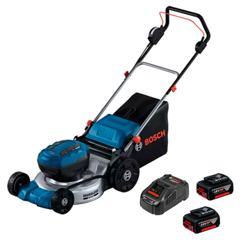 Професійна акумуляторна газонокосарка Bosch GRA 18V2-46 Professional з АКБ 2шт 18V 5Ah GAL 1880 CV