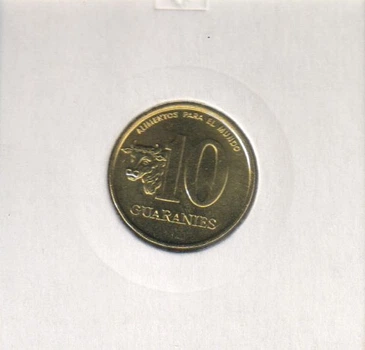 Монета Парагвай 10 гуарани 1990 UNC (KM#178)