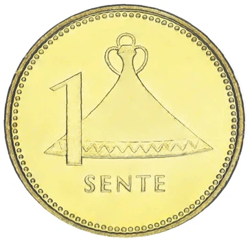 Монета Лесото 1 сенте 1992 UNC