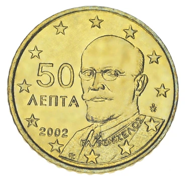 Монета Греция 50 евроцентов 2002 UNC