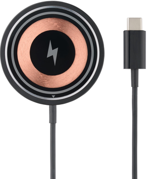 Ładowarka indukcyjna Qualo Transparent 15W Black (5907457783317)