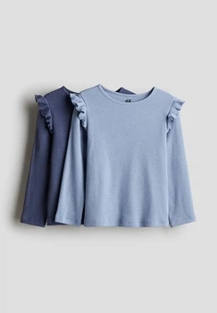 Реглан в рубчик синий 2шт H&M 110-116см (400011506)
