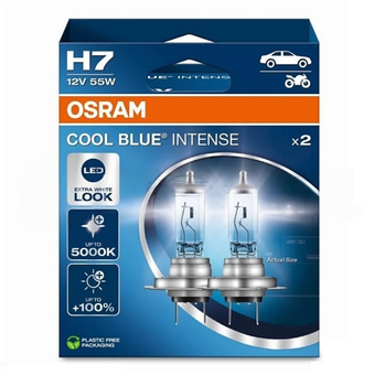 Лампа галогенна OSRAM 64210 CBN-HCB H7 (РX26d) 12V Cool Blue Intense +100% 2шт