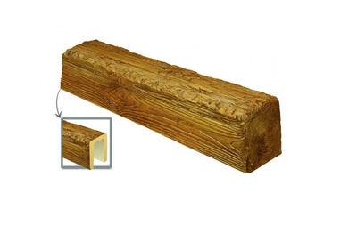 Балка полиуретановая DECOWOOD Рустик EQ 006 (2 м) classic 12х12 Светлый