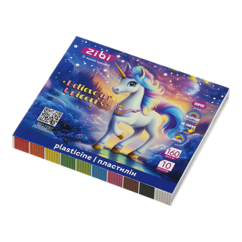 Пластилін ZiBi Unicorn 10 кольорів 160 г (ZB.6281)