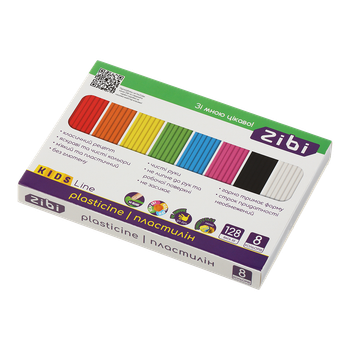 Пластилін ZiBi 8 кольорів 128 г (ZB.6272)