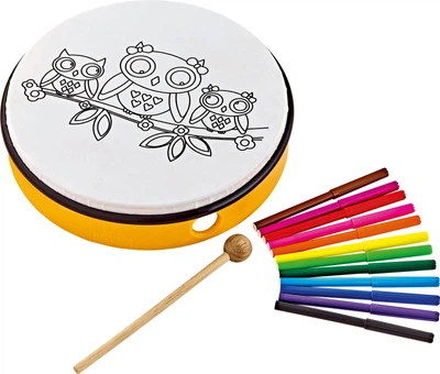 Фрейм барабан Nino Percussion Customizable ABS Hand Drum Owls 10" NINO5OW