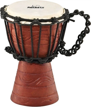 Джембе Nino Percussion Original African Style Wood Djembe Water Rhythm Series Brown 4 1/2" NINO-ADJ2-XXS
