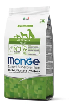 Сухой корм MONGE DOG All breeds Adult кролик с рисом - 2,5 кг