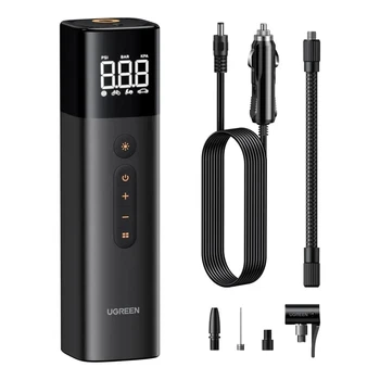 Мінікомпресорний насос автокомпресор Ugreen 150psi 35 л/хв Black (ET501)