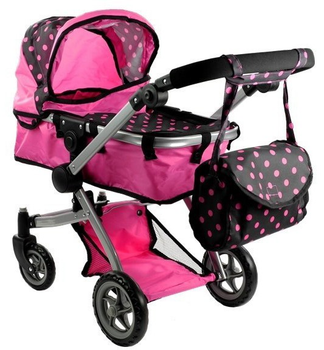 Wózek dla lalek Lean Toys Alice 2w1 - z funkcją pozycji leżącej i siedzącej (5902808158004)