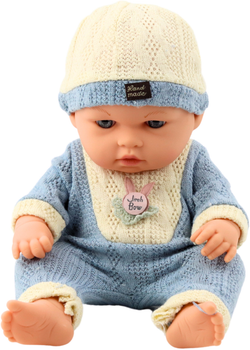 Пупс Lean Toys у піжамі з шапочкою Blue 30 см(5905991055815)