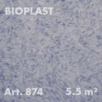 Рідкі шпалери Bioplast Арт. 874, 1кг, 5.5 м², целюлозне волокно, синій (небесно-блакитний)