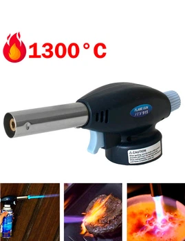 Газовая мини горелка Паяльна лампа Flame Gun 915 ручная туристическая пьезоподжиг 1300–1400°С 170х65х18 мм