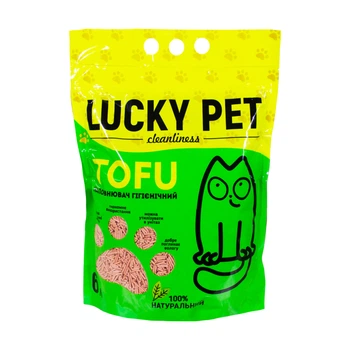 Наповнювач Lucky Pet з тофу для котячого туалету з ароматом лаванди, 6 л