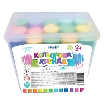Набір кольорової крейди у контейнері, 15 шт. (FCJ1284362) (TS01091996268185)