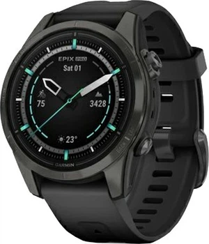 Смарт-годинник Garmin Epix Pro Gen 2 Sapphire 42mm Carbon G. DLC Ti. with Black Band (010-02802-14/15)