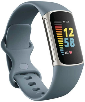 Смарт-часы Fitbit Charge 5 Steel Blue/Platinum Stainless Steel (FB421SRBU)