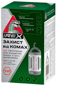 Світильник для знищення комах iRex LED з акумулятором 1200mAh 3 Вт (4820184443228)