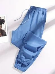 Мужские демисезонные спортивные штаны Oversize 554321 XS голубые (ВШ7008)