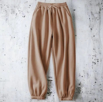 Мужские демисезонные спортивные штаны Oversize 7785441 2XL бежевые (ВШ7006)
