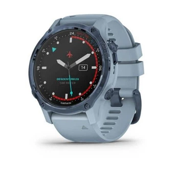 Спортивний годинник Garmin Descent Mk2S Mineral Blue with Sea Foam Silicone Band (010-02403-07)