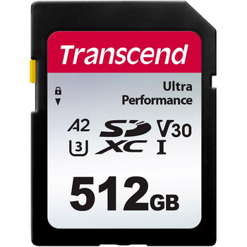 Карта памяти Transcend 512GB SD C10 UHS-I U3 A2 (TS512GSDC340S)