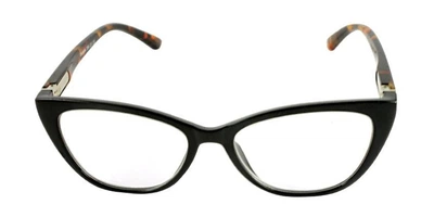 Женские готовые очки Onelook 084 с диоптриями чёрная оправа форма «кошачий глаз» +1,5