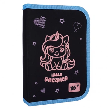 Пенал твердый одинарный с двумя клапанами Yes Cute Unicorn HP-04 (533627)