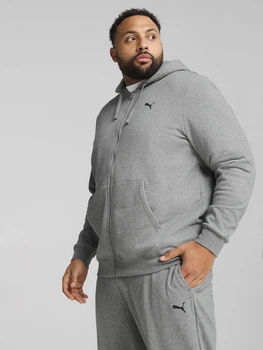 Толстовка на флисе, на молнии мужская Puma Essentials Foundation 68259003 M Medium Gray Heather (4067983636615)
