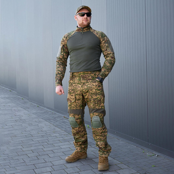 Тактический костюм R-Military Тайфун Убакс с длинным рукавом + Штаны с наколенниками хищник размер 2XL