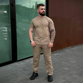 Тактичний комплект Combat Футболка + Штани койот розмір XL