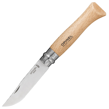 Ніж складний Opinel №9 Inox (довжина: 205мм, лезо: 90мм), бук