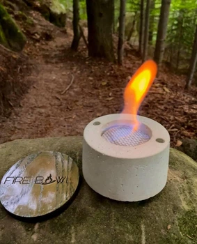 Екологічний міні камін FIRE BOWL у подарунковій деревʼяній коробці + 150 мл біопалива